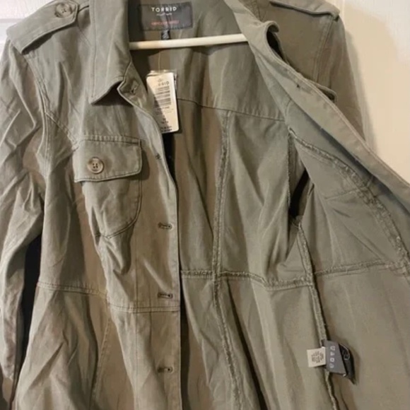 NWT Torrid Peplum Utility Jacket X1 - FITS LIKE SIZE 0X - Picture 7 of 10